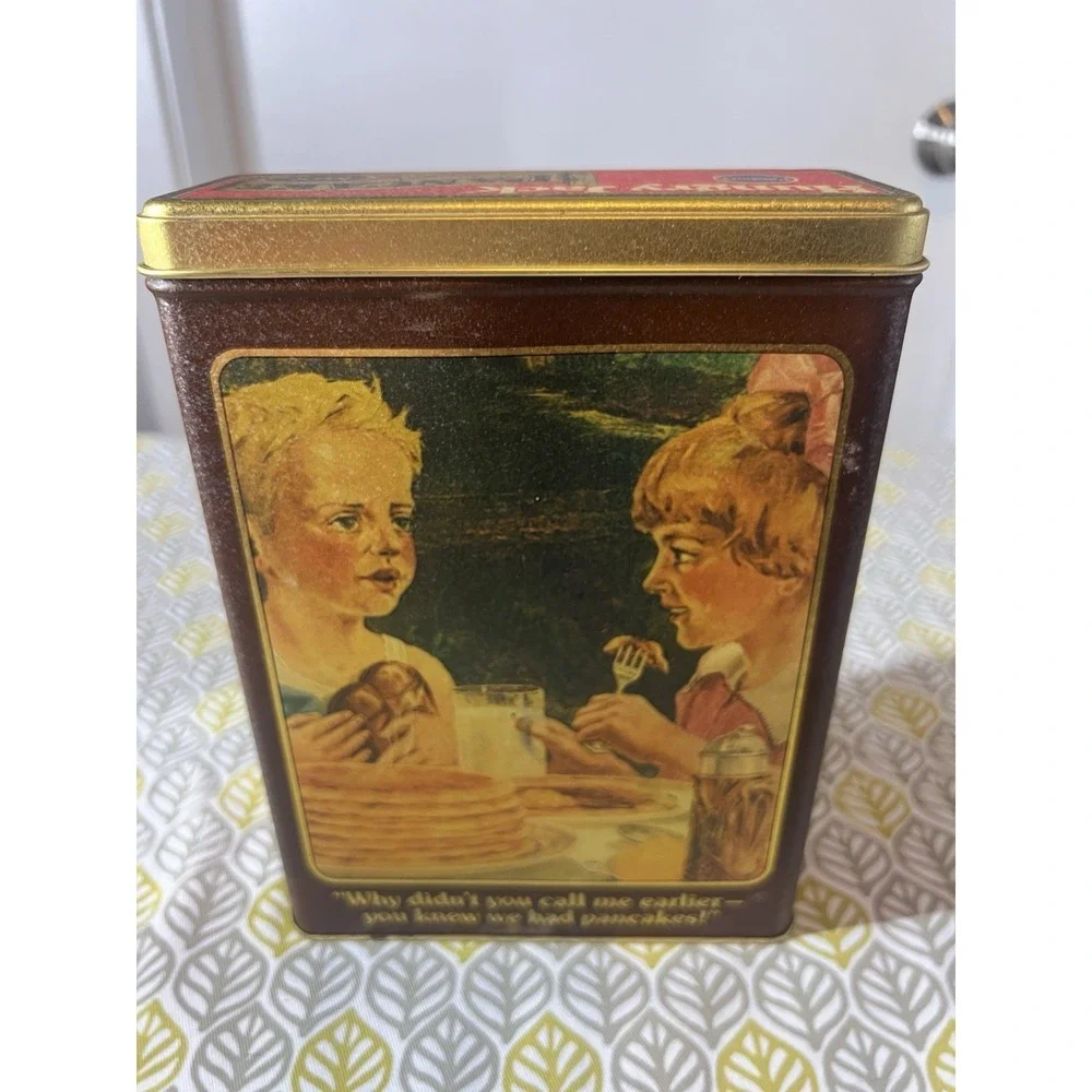 Vintage Hungry Jack Pillsbury Buttermilk Pancake Mix Advertising Tin Collectible